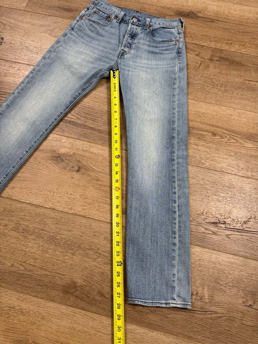 Levi’s 501 Original Fit Jeans Light Wash Straight Leg Women’s 27x30 - Picture 5 of 12
